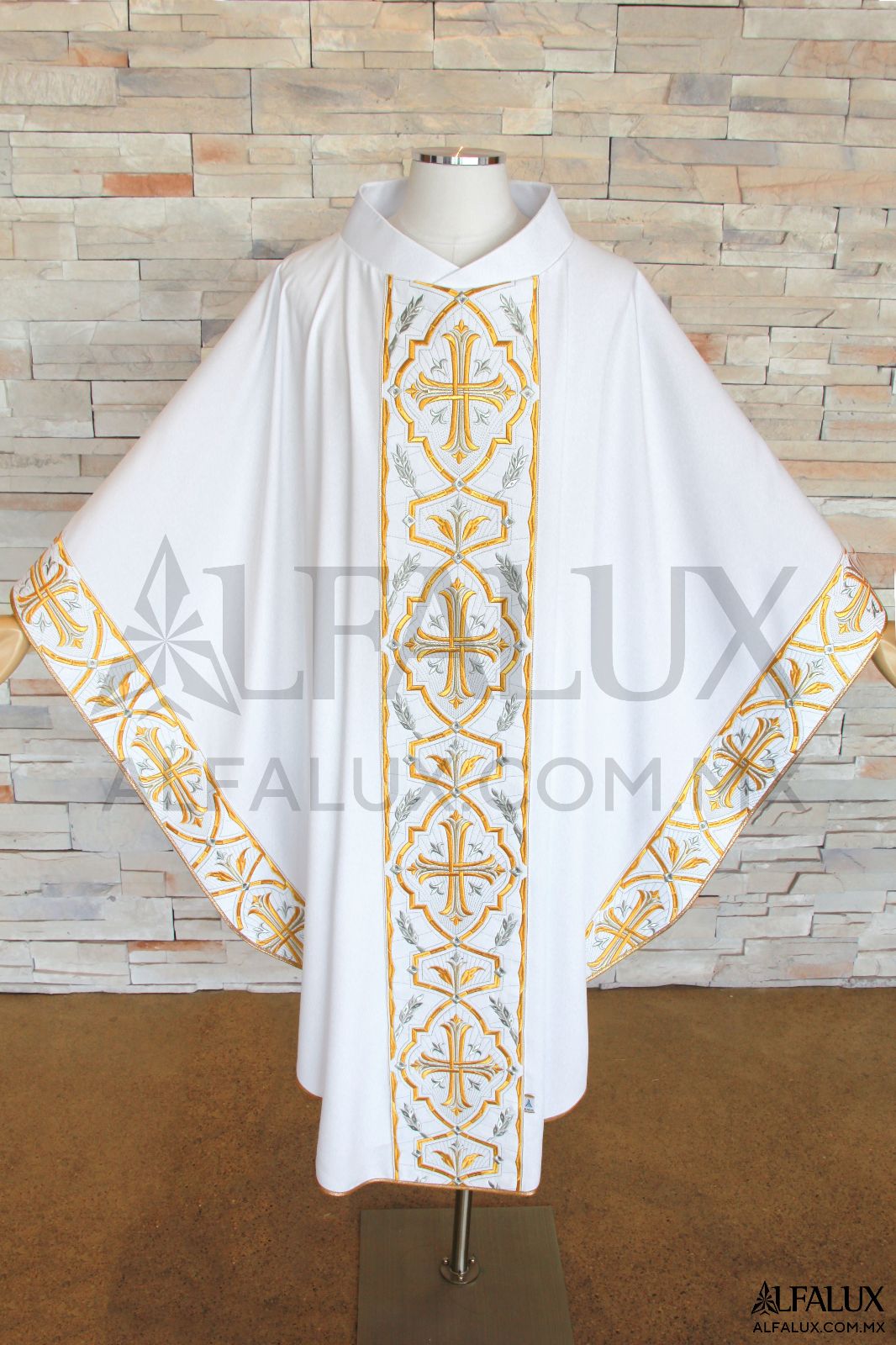 04 IMPERIAL Alfalux Casulla Laterales Blanco 33